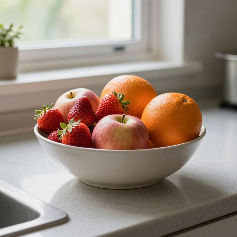 Original source image — Bowl of fruit transformed into treasure chest of gemstones and jewels