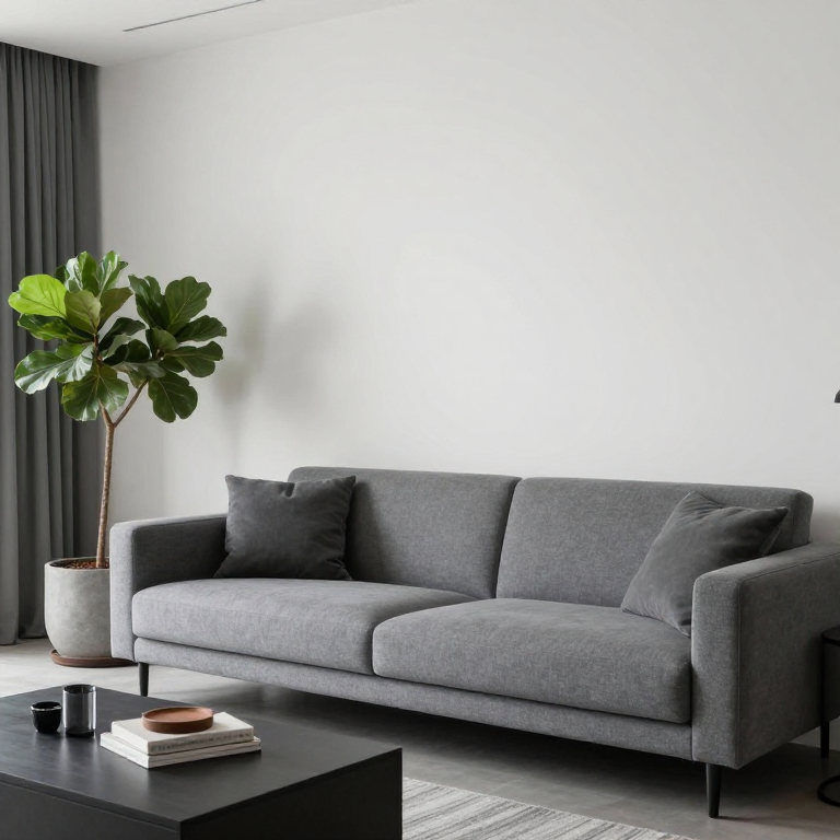 Original source image — Modern living room transformed into tropical indoor jungle paradise