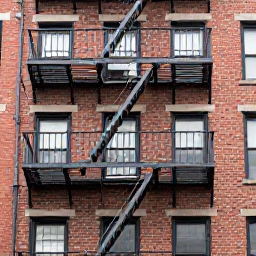 Original source image — Urban architecture upscaled 4x with sharp brick detail