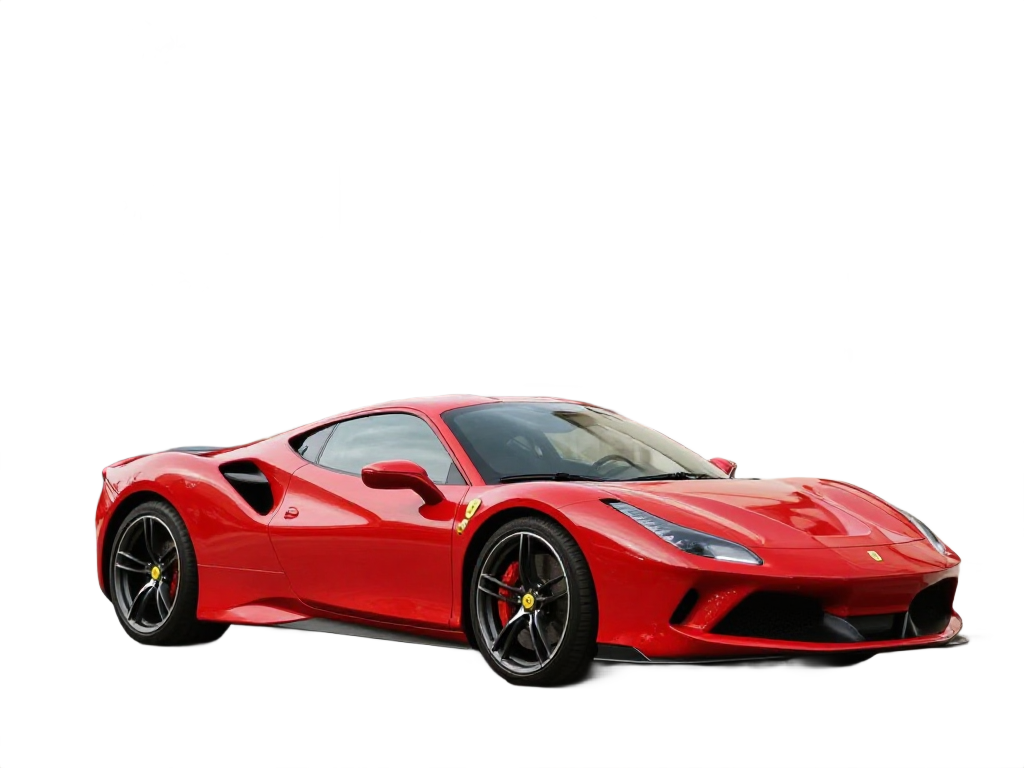 Ben2 AI output — Red sports car isolated from urban street background